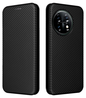 Carbon Læder Flip Cover til OnePlus 11 5G