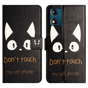"Don"t Touch" Flip Cover med Kortholder til Motorola Moto E13