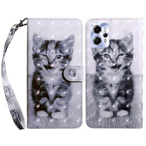 Kitten 3D Flip Cover til Motorola Moto G13 / G23 / G53