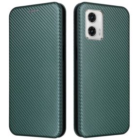 Carbon Fiber Flip Cover til Motorola Moto G13 / G23 / G53-Grøn
