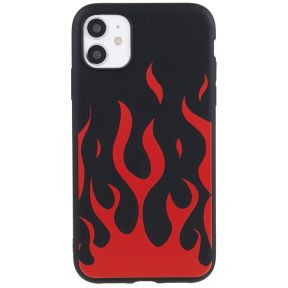 Silikone Cover med Flammer til iPhone 11