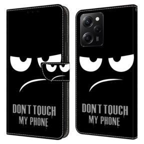 Sort Dont Touch My Phone Flip Cover til Xiaomi Redmi Note 12 Pro 5G