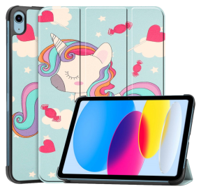 Unicorn Tri-Fold Flip Cover til iPad 2022 (A2757, A2696, A2777)