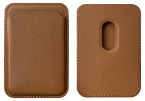 Kortholder i Læder med MagSafe til iPhone 14 Pro / 14 Pro Max - Brun