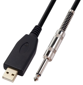 USB Kabel - Jack 6.35mm til Guitar