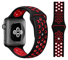 Silikone Sportsrem til Apple Watch 1 - Rød - 42 / 44 / 45 mm