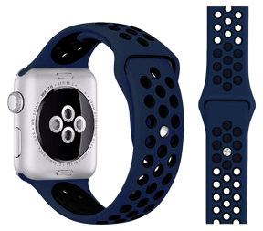 Silikone Sportsrem til Apple Watch 1 - Blå - 42 / 44 / 45 mm