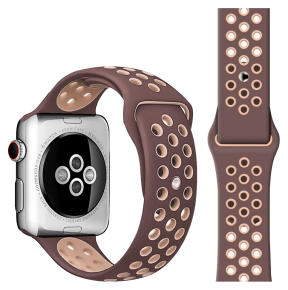 Silikone Sportsrem til Apple Watch 1 - Brun - 42 / 44 / 45 mm