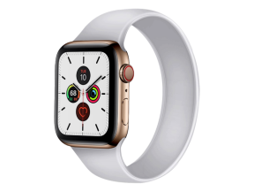 Silikone Rem til Apple Watch 4 40 mm i Solo Loop design - str. S - Hvid