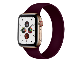 Silikone Rem til Apple Watch 4 40 mm i Solo Loop design - str. S - Lilla