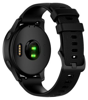 Inez Silikone rem til Samsung Gear S3 / Galaxy Watch 46mm - Sort