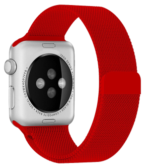 Mesh urlænke i rustfrit stål til Apple Watch 4 - Rød - 38 / 40 / 41 mm