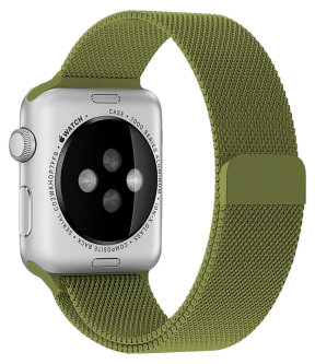 Mesh Urlænke i Rustfrit Stål til Apple Watch 8 / 9 41mm - Grøn