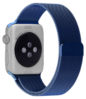 Mesh Urlænke i Rustfrit Stål til Apple Watch 8 / 9 41mm - Mørkeblå