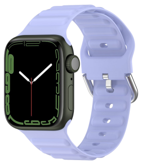 Wave Silikone Rem til Apple Watch 4 / 5 / 6 - 44mm - Lilla