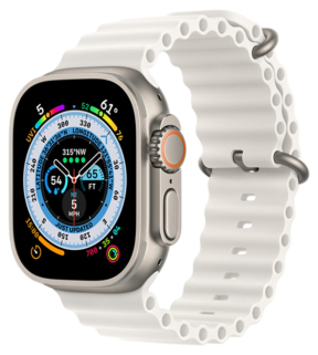 Haw Silikone Rem til Apple Watch 1 / 2 / 3 - 42mm - Hvid