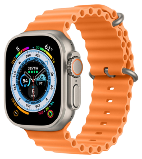 Haw Silikone Rem til Apple Watch 42 / 44 / 45 / 49mm - Orange