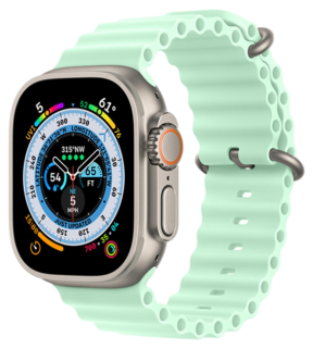 Haw Silikone Rem til Apple Watch Ultra / Ultra 2 - Lysegrøn