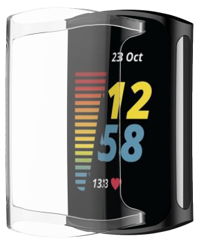 TPU Cover m. Beskyttelsesglas / Skærmbeskyttelse til Fitbit Charge 5 / 6