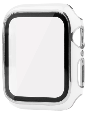 Apple Watch 4 / 5 / 6 / SE / SE (2022) - 40mm Cover med Beskyttelsesglas / Skærmbeskyttelse & Sølvkant