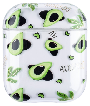 AirPods 1 Gennemsigtigt Avocado Cover