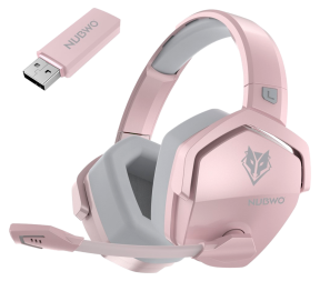 NUBWO G06 Pink Trådløst Gaming Headset med Støjreducerende Mikrofon