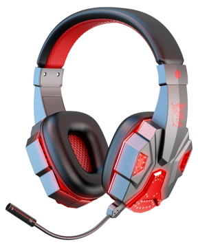 T830 Trådløst Gamer Headset med Mikrofon og LED Lys-Rød