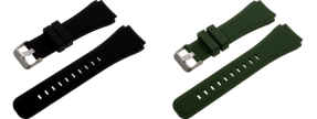 2 Stk Silikone Rem til Samsung Gear S3 / Galaxy Watch 46mm - Sort & Mørkegrøn