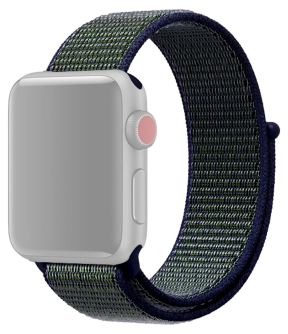 Suwon Velcro Rem til Apple Watch SE (2022) 44mm - Blå / Grøn