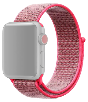Suwon Velcro Rem til Apple Watch SE (2022) 44mm - Lyserød