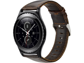 Genuine Læder Rem til Samsung Galaxy Watch 3 41mm-Mørkebrun