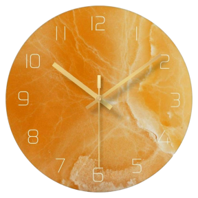 Vægur i Orange Marmor - 30 cm