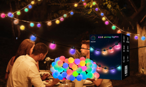 Farverig LED Lyskæde til Fest med Fjernbetjening / App
