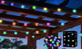 Farverig Perle LED Lyskæde til Fest med Fjernbetjening / App