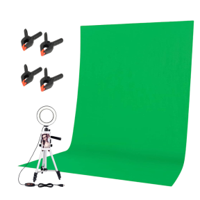 Foto & Video Pakke med Green Screen og Ringlys