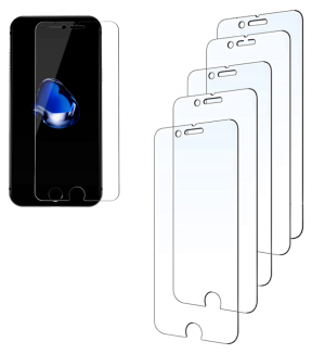 5 Stk. Skærmbeskyttelse / Hærdet beskyttelsesglas til iPhone 7 / 8