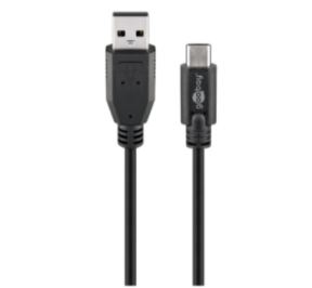 USB-C til USB-A Kabel-Sort - 1 meter