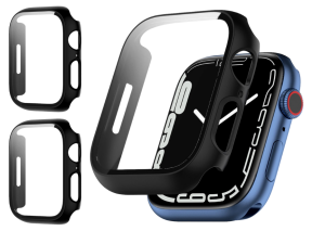 2 Stk. Apple Watch 7 45mm Cover med Beskyttelsesglas / Skærmbeskyttelse