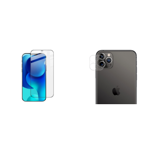 Pakke m. 3D Beskyttelsesglas til iPhone 12 / 12 Pro & Skærmbeskyttelse / Hærdet Kamera Beskyttelsesglas til iPhone 12 Pro