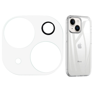 Pakke m. Kamera Skærmbeskyttelse / Beskyttelsesglas til iPhone 14 / 14 Plus & Gennemsigtig Silikone Cover til iPhone 14 Plus