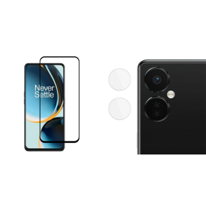 Pakke m. Skærmbeskyttelse / 3D Glas til OnePlus Nord CE 3 Lite 5G & Kamera Beskyttelsesglas til OnePlus Nord CE 3 Lite 5G