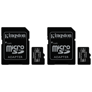 2x Kingston Canvas Select 32GB MicroSD inkl. adapter