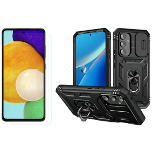 Pakke m. Beskyttelsesglas / Skærmbeskyttelse / Glas til Samsung Galaxy A54 5G & All-in-One Armor Cover til Samsung Galaxy A54 5G