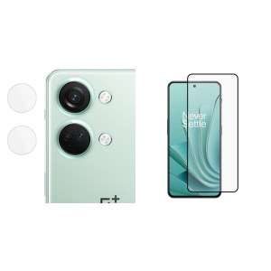 Pakke m. 1 sæt Kamera Beskyttelsesglas til OnePlus Nord 3 5G & Skærmbeskyttelse / 3D Glas til OnePlus Nord 3 5G