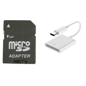 Pakke m. Micro SD adapter & USB-C til SD Adapter
