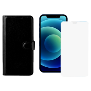 iPhone 12 / 12 Pro Graviera Flip Cover & Beskyttelsesglas / Skærmbeskyttelse / Glas