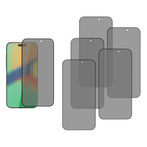 5 stk Beskyttelsesglas / Skærmbeskyttelse / Privacy Glas til iPhone 15 Pro Max