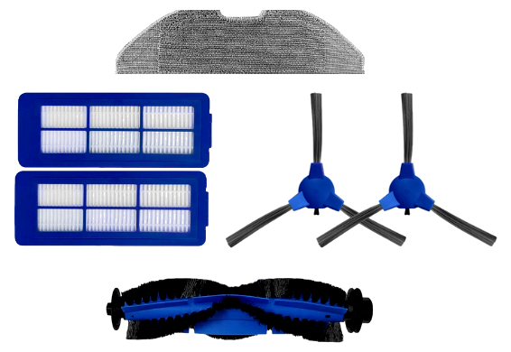 Komplet Pakke til Eufy RoboVac G10 / G10 Hybrid m. Alle Børster, 2 Filtre & Moppe