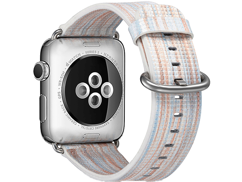 Agra rem til Apple Watch 1 / 2 / 3 / 4/ 5-Hvid-42/44 mm