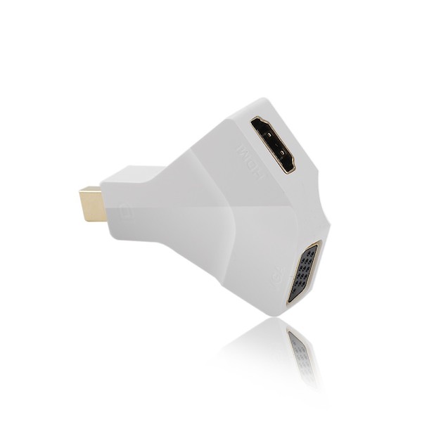 Mini DisplayPort 1.2 til HDMI + VGA Adapter